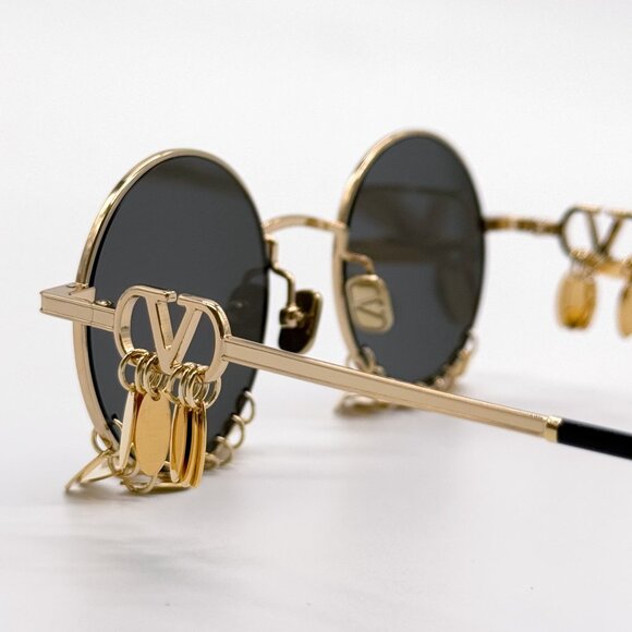 NEW VALENTINO SUNGLASSES VLS-174A LIMITED EDITION GOLD/SILVER WOMEN EYEWEAR main image 8